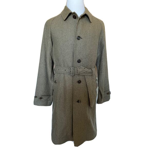 NWT $2995 Ralph Lauren Purple Label Men's Wool/Silk Coat Green Size 40 Italy - Picture 1 of 12